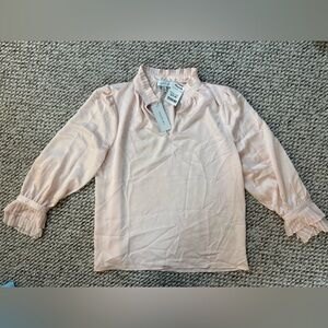 Ruffle Collar Neck and Ruffle Sleeve Blouse